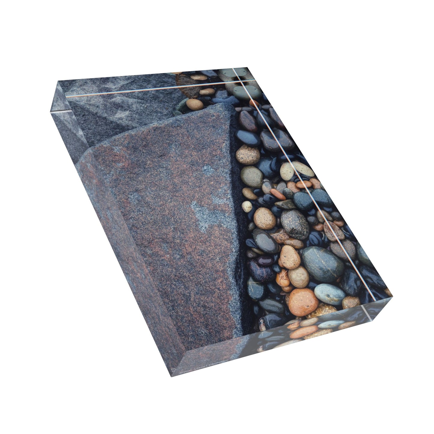 Swamis Vibe Surf and Sunsets Beach Rocks Mix #1. Nature-Inspired Photo Block, Artwork Display, Home Decor, Gift for Nature Lovers