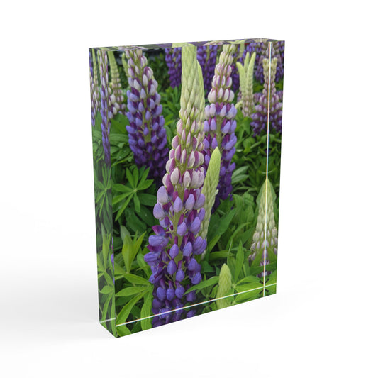 Swamis Vibe Surf and Sunsets 3D Photo Blocks #207 Freaky Purple Flowers Floral Photo Block Decor | Nature-Inspired Wall Art, Gift for Plant Lovers, Home Decoration, Mother's Day Gift,