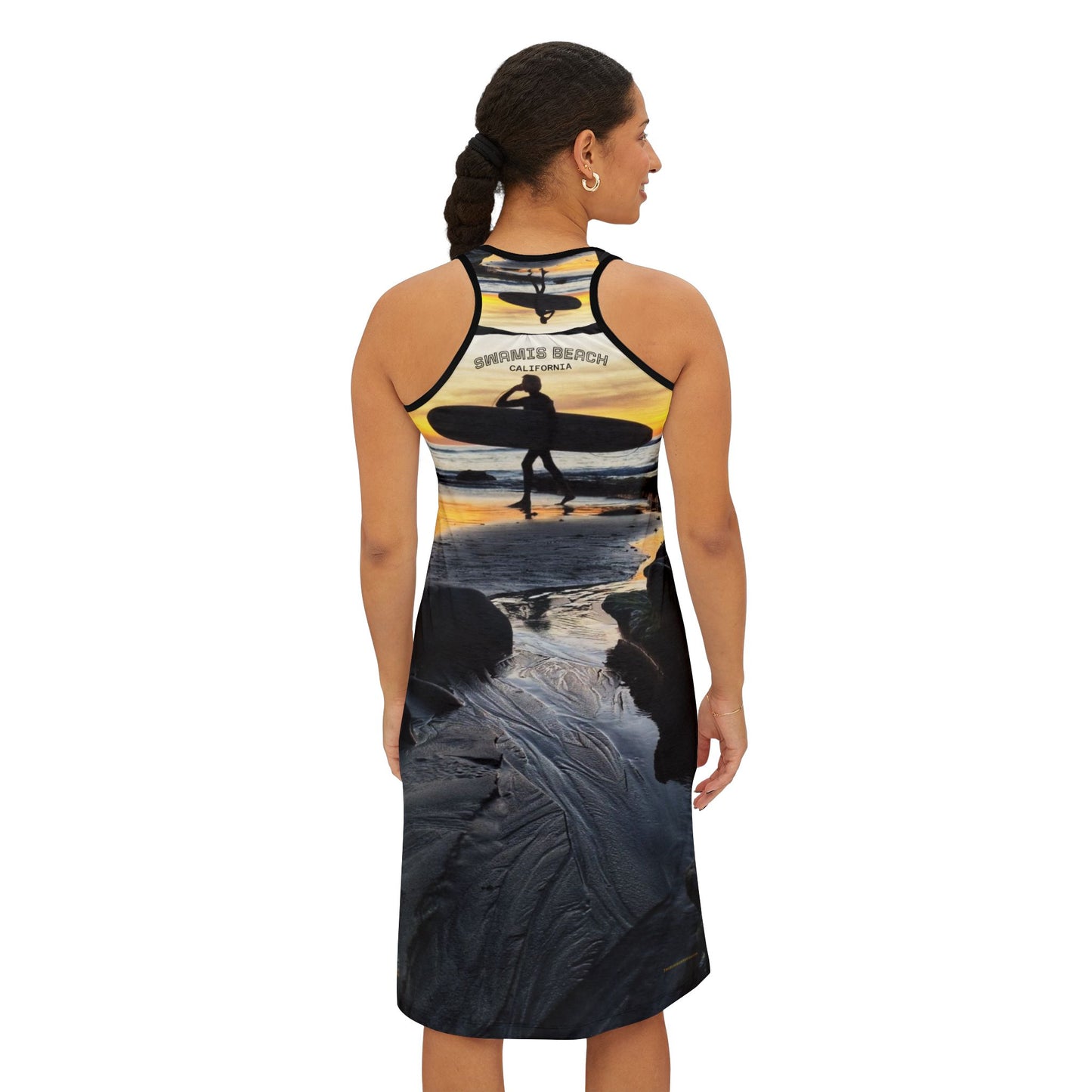 Swamis Vibe JSE Cali Designs AOP Racerback Sports Dress Swami's Vibe Surf Park Collection - Surfers Tiki Sunset #306