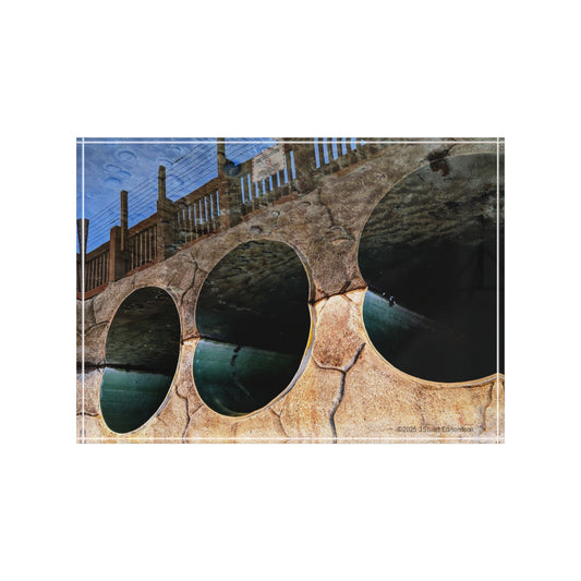 Swamis Vibe Surf and Sunsets Moonlight Beach Pipe Abstraction #7. Nature-Inspired Photo Block Display, Unique Home Decor, Office Wall Art, Gift for Nature Lovers, Modern Photo Stand