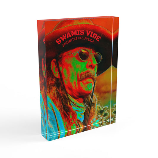 Vibrant Photo Block Art, Swami Vibe Home Decor, Gift for Friends, Wall Art, Colorful Photography Display