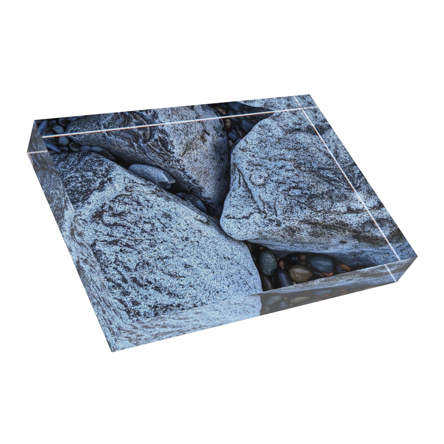 Swamis Vibe Surf and Sunsets Gallery Presents Melted Rock Abstractions #301 3D Photo Block Natural Stone Photo Block, Rustic Home Decor, Gift for Nature Lovers, Geologists, Elegant Display Piece