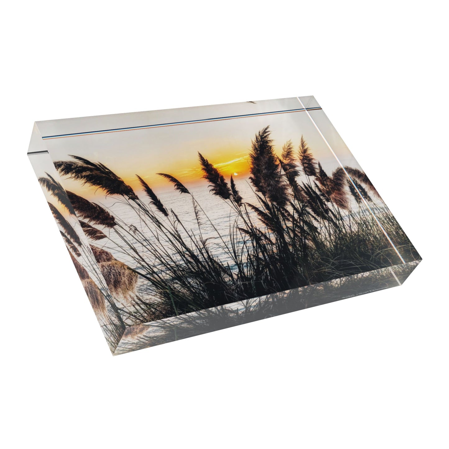 Swamis Vibe Surf and Sunsets Swamis Pampass Grass Sunset #1. Photo Block, Nature Display Stand, Home Decor, Gift for Him/Her, Personalized Photography