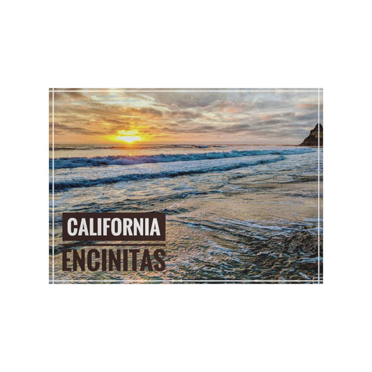 Swamis Vibe Surf and Sunsets Swamis Beach Shore #1. California Encinitas Photo Block - Coastal Home Decor, Beach House Gift, Ocean Art, Personalized Keepsake, Sunset Photography