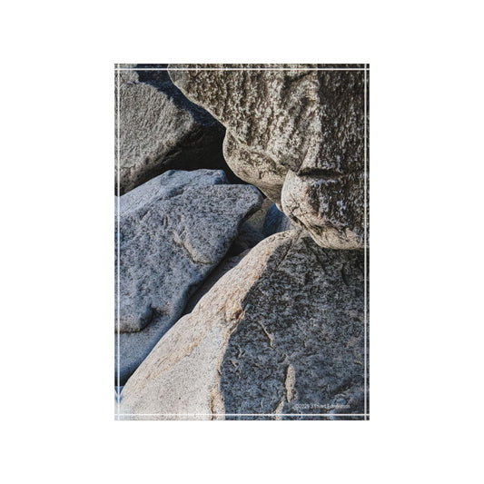 Swamis Beach Melted Rocks on the Beach 25 Miles North of San Diego California Solid Acrylic Photo Block -