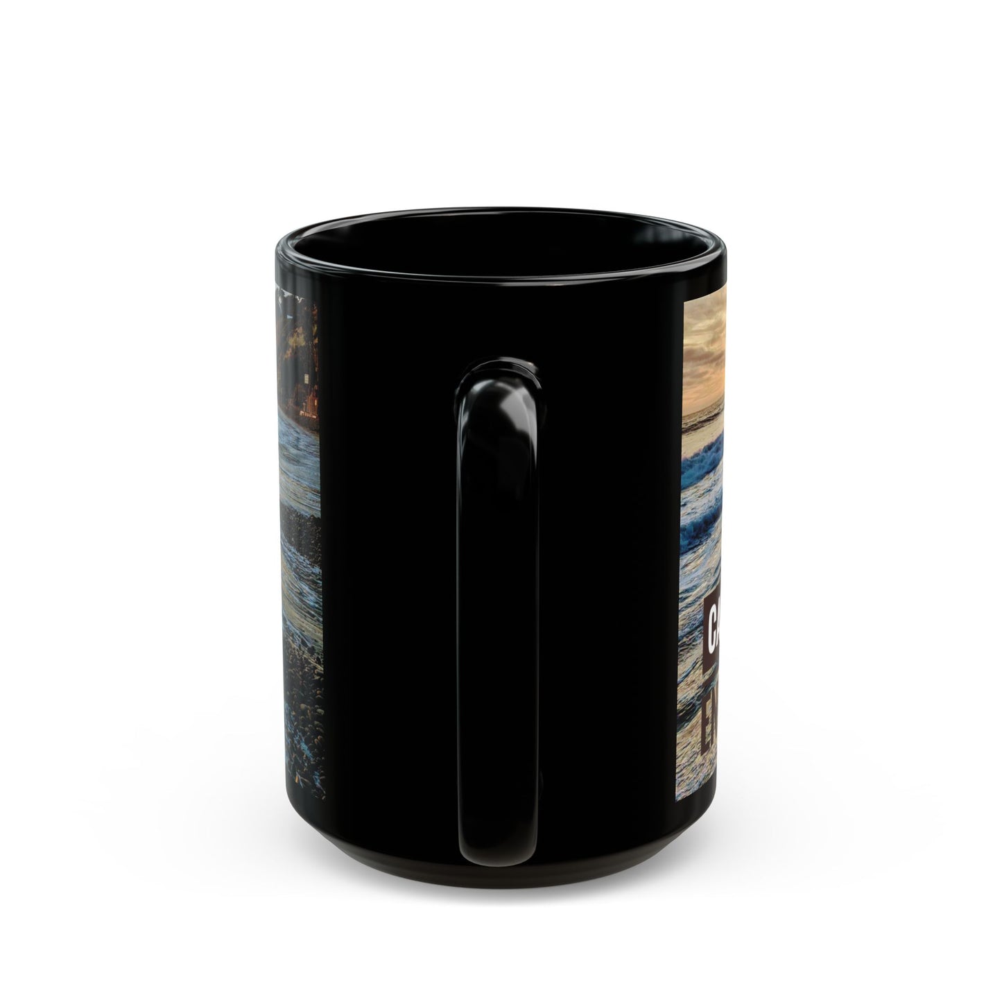 Swamis Vibe Encinitas California JSE Designs #4. Xcorps Films Swamis Vibe Ceramic Mug Serene Ocean Sunset Mug, Ideal for Beach Lovers, Great Gift for Birthdays, Holidays, Coffee & Tea Enthusiasts, Relaxing Vibes