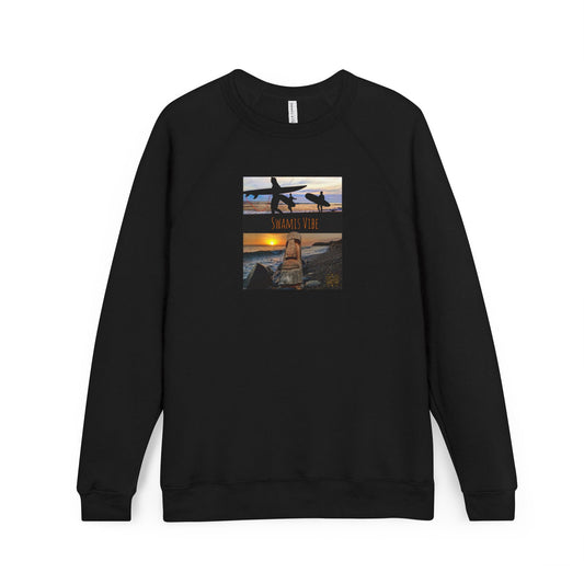 Swamis Vibe Raglan Unisex Sweatshirt — Encinitas Surf Sunset Crew