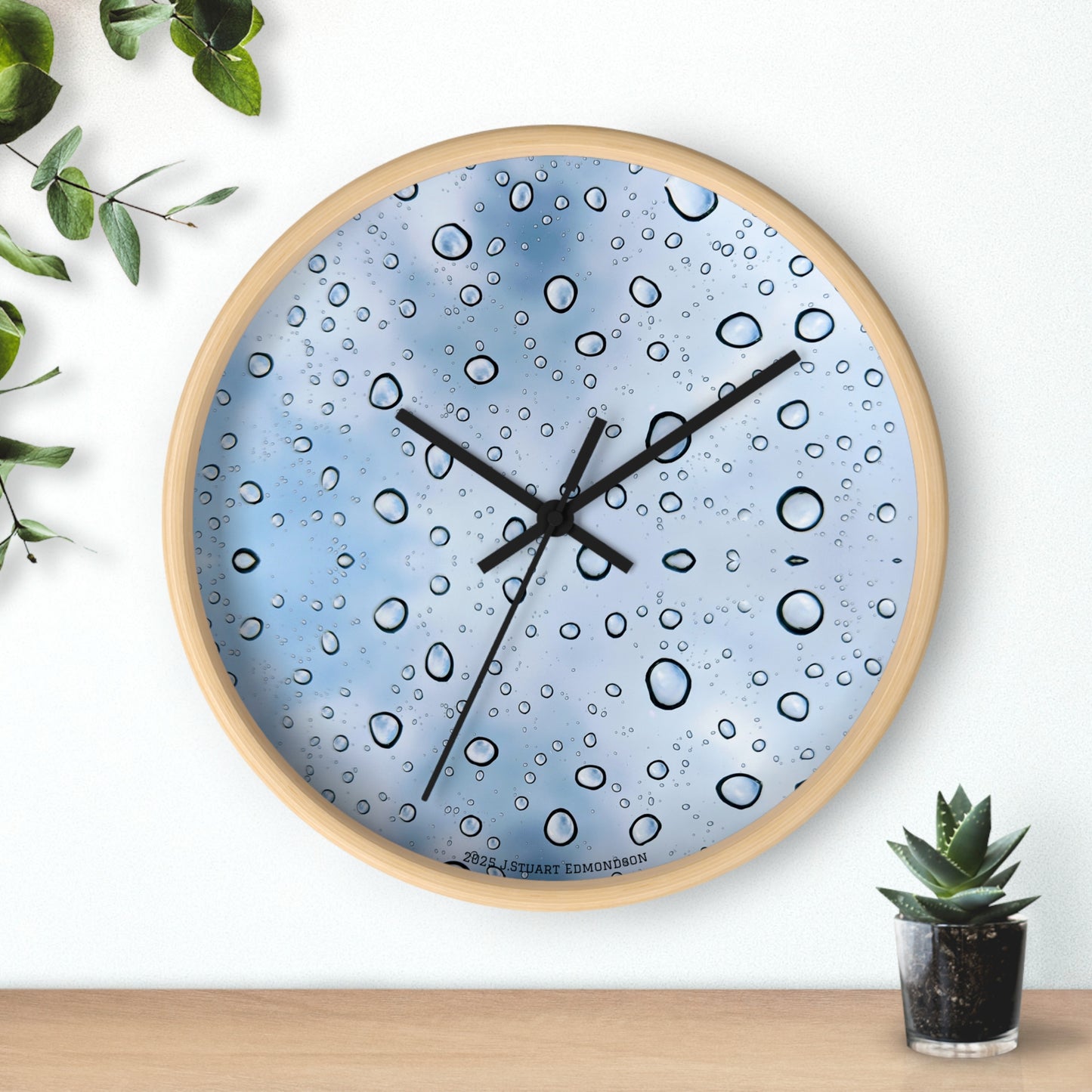 Swamis Vibe Encinitas California JSE Designs #1. Raindrops Wall Clock Swamis Surf Park