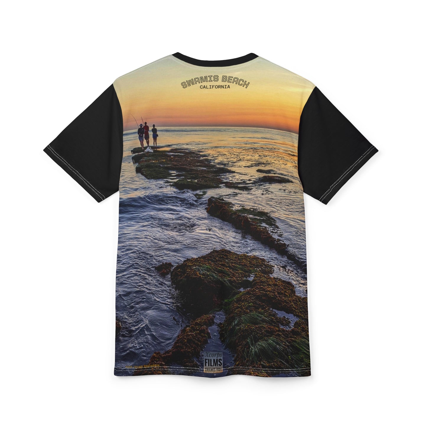 Swamis Vibe Encinitas California JSE Designs #5. Sunset Silhouettes Unisex Tee, Beach Lovers T-Shirt, Nature-Inspired Apparel, Vacation Wear, Outdoor Adventures Clothing