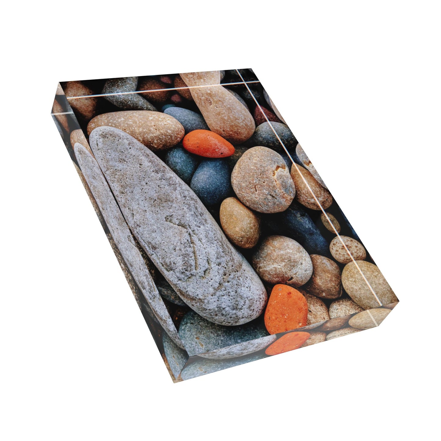 Swamis Vibe Surf and Sunsets Swamis River Rocks #7. Nature-Inspired Photo Block | Rustic Home Decor, Stone Design Display, Photography Gift, Minimalist Wall Art, Nature Lover Decoration