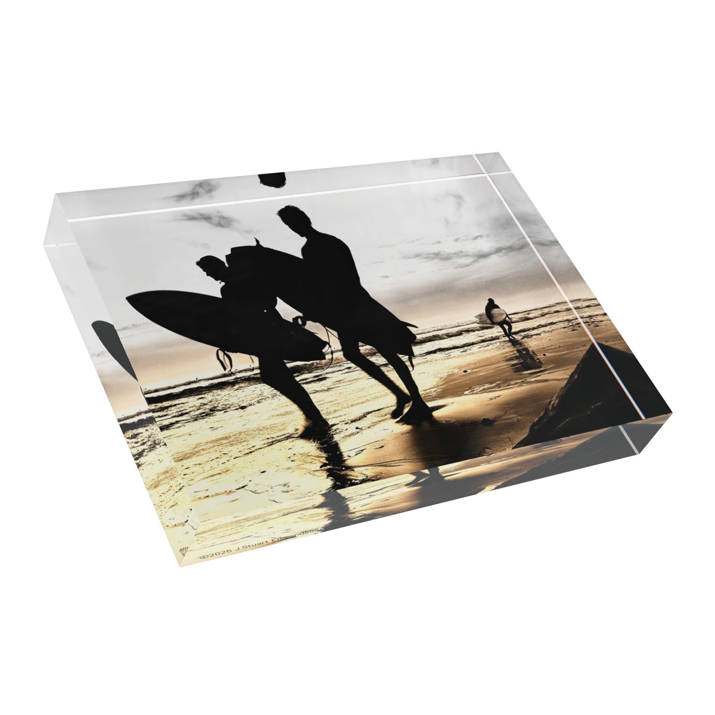 Swamis Vibe Surf and Sunsets Swamis Surfers on the beach #4. Photo Block Display, Custom Photo Decor, Gift for Home Decor, Unique Photo Gift, Beach Theme