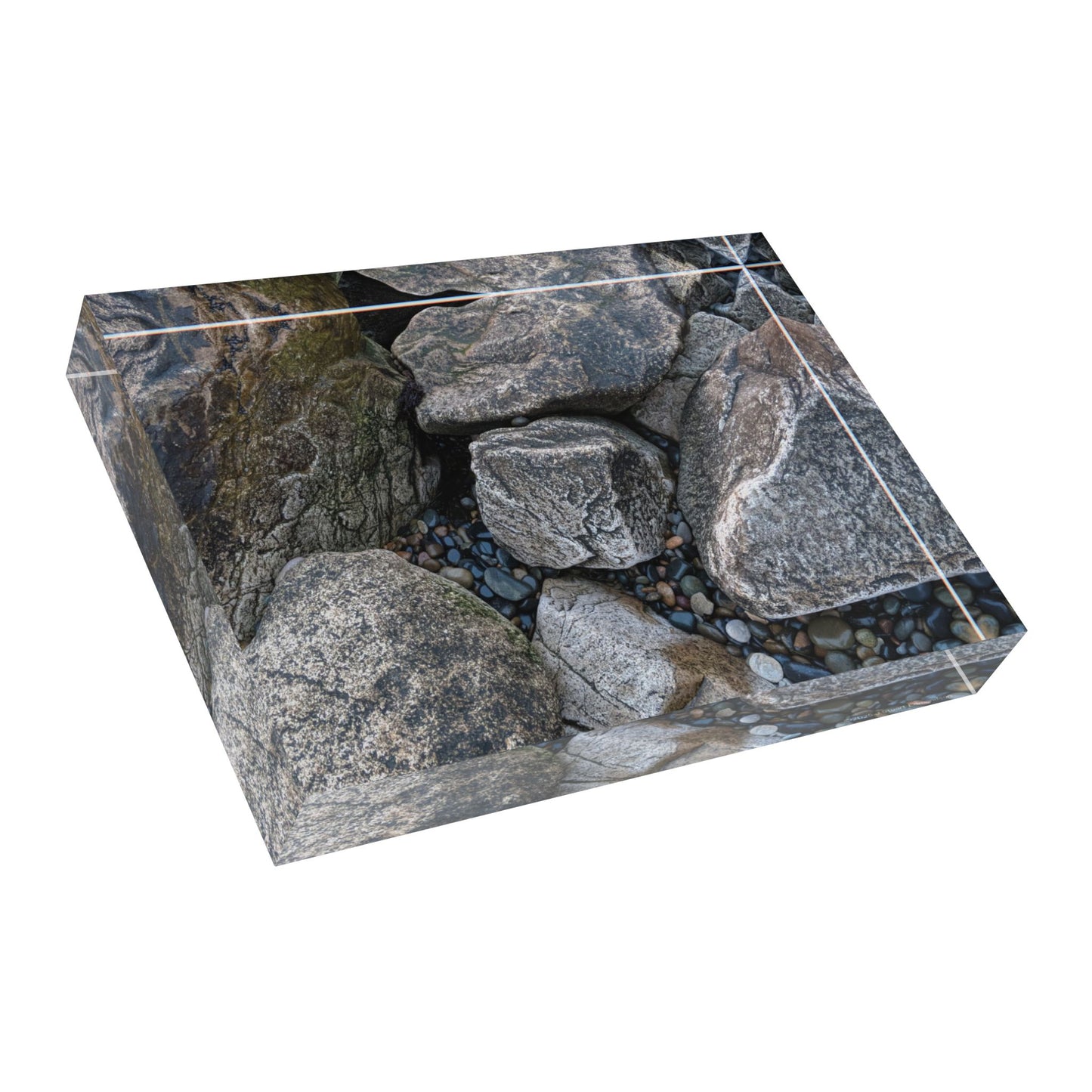 Swamis Vibe Melted Rocks #2. Natural Stone Photo Block, Decorative Home Accent, Unique Gift, Rustic Decor, Nature-Inspired Art