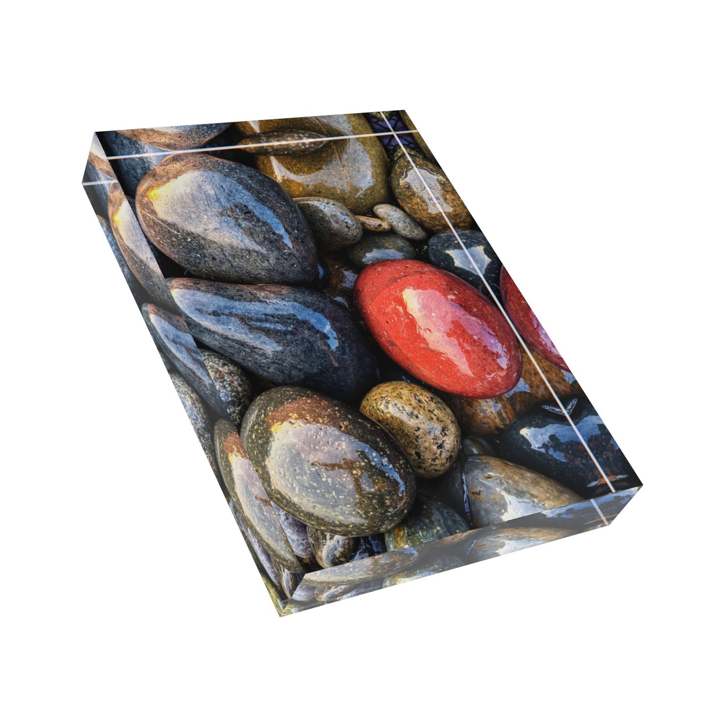 Swamis Vibe Surf and Sunsets - The Red River Rock at Swamis Beach Nature-Inspired Photo Block, Decorative Display, Gift for Nature Lovers, Home Decor, Eco-Friendly Decoration