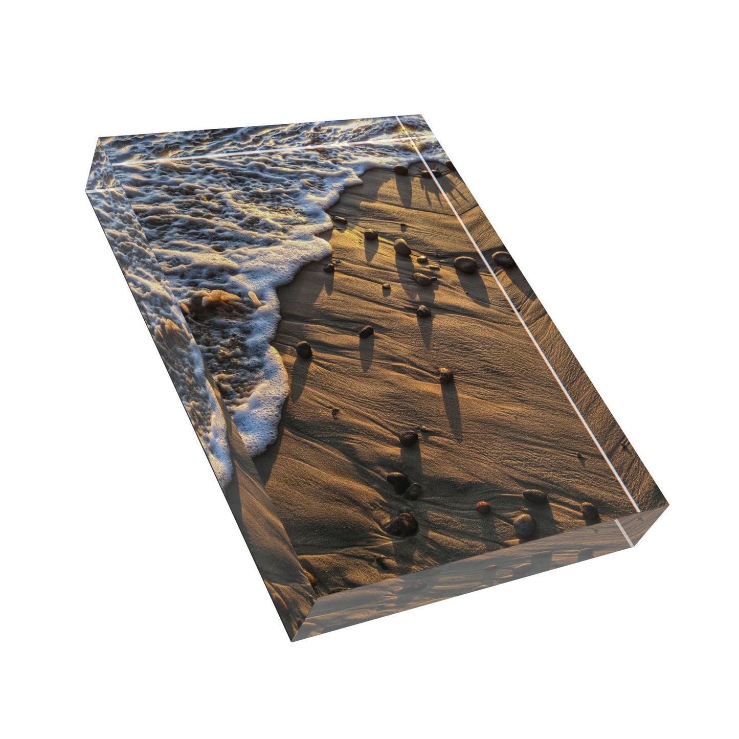 Swamis Vibe Surf and Sunsets Gallery Presents Textures of Swamis Beach 3D Photo Block Beach Vibes Art, Coastal Home Décor, Unique Gift for Ocean Lovers, Beach House, Summer Memories