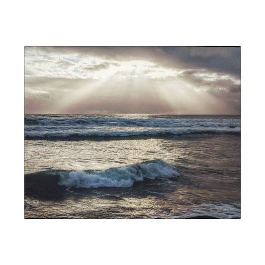 Swamis Vibe Encinitas California JSE Photograph #1256 Swamis Sun Rays Canvas Wall Art, Ocean Sunset Decor, Coastal Home Decor, Beach Wall Art, Nautical Wall Art
