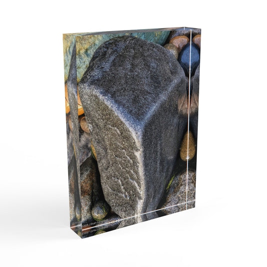 Swamis Reef Surf Beach Melted Rocks #77. Natural Stone Photo Block Home Decor, Unique Gift, Photography Display, Nature Art, Rustic Accent