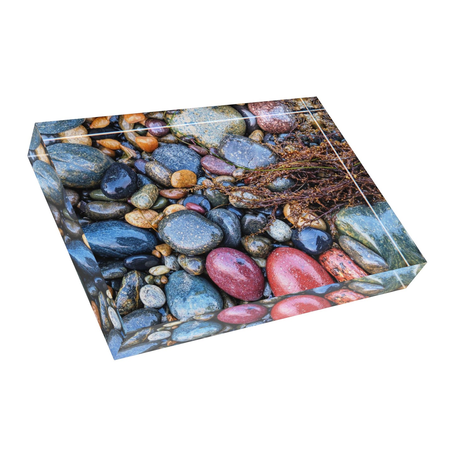 Swamis Vibe Surf and Sunsets Gallery Presents Rock Concert Geologic Mix #122 Nature Photo Block, Decorative Stone Photo Display, Home Décor, Gift for Nature Lovers, Rustic Wall Art, Natural Photography
