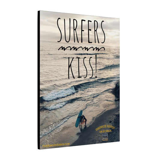 Swamis Vibe Encinitas California JSE Photograph #217 Surfers Kiss Ocean-Inspired Canvas Wall Art, Surf Decor, Beach Lover Gift, Coastal Home Decor, Matt Box Canvas