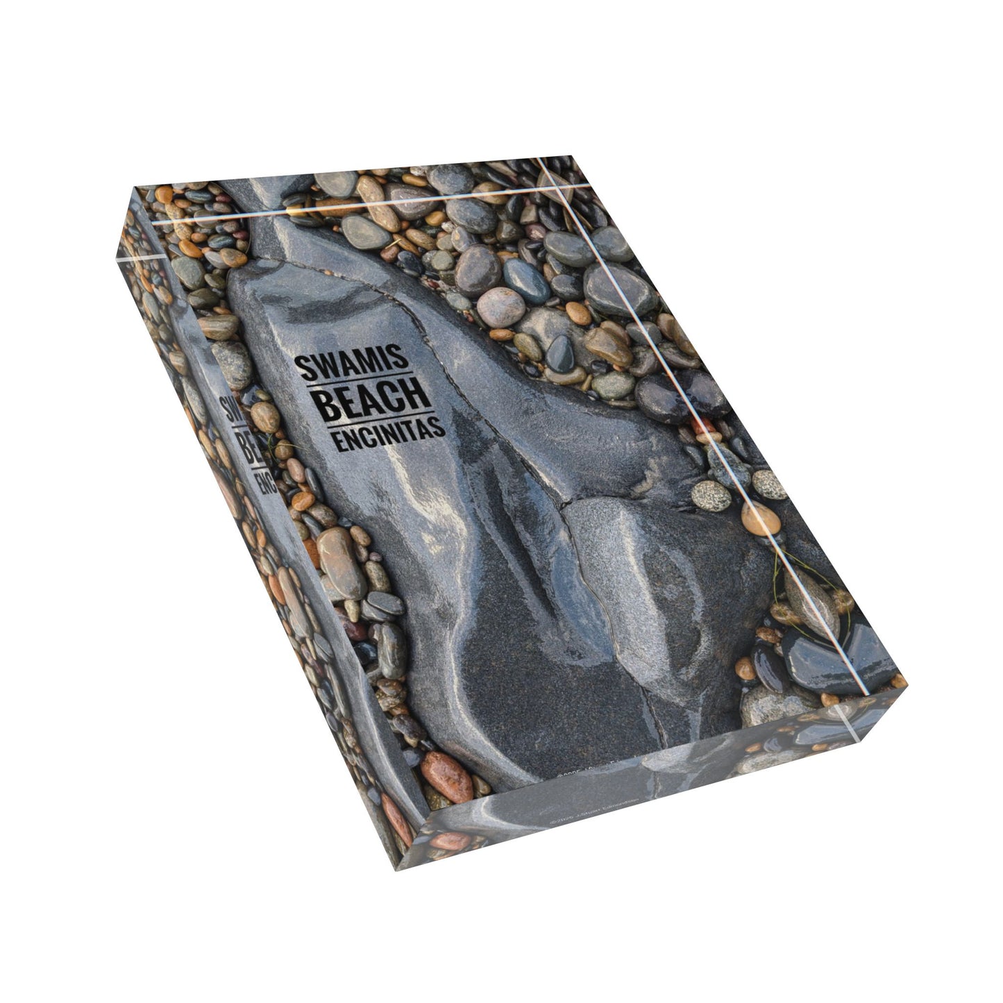 Swamis Sunsets Photo Series - Swamis Melted Rocks #1. Beach Photo Block Decor | Swamis Beach Encinitas Wall Art, Coastal Gift, Home Decor, Photography Display, Nature Decoration