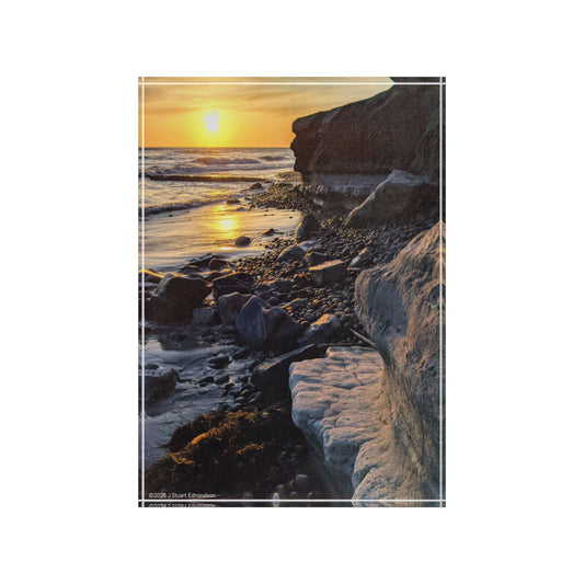 Swamis Vibe Surf and Sunsets 3D Photo Blocks - Ancient Swamis Reef at Low Tide Sunset Photo Block Elegant Photo Block Display - Perfect for Home Office Decor