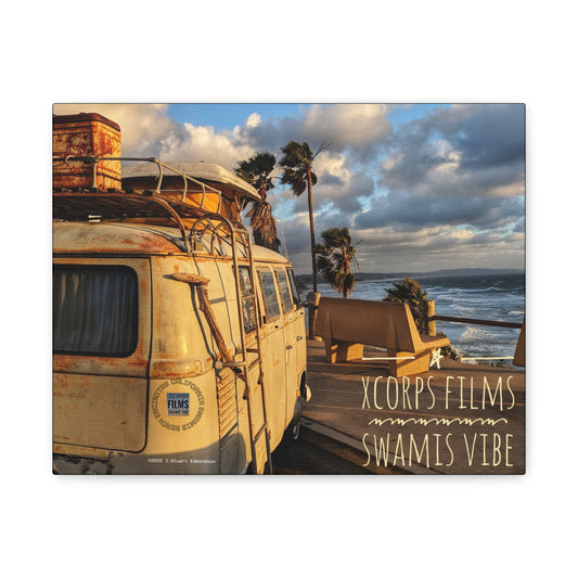 Swamis Vibe Encinitas California JSE Photograph #1242 Old VW Surfers Van. Vintage Vibe Wall Art Canvas, Beach Decor, Home Office Decor, Bohemian Aesthetic, Coastal Wall Art, Gift for Surf Lovers