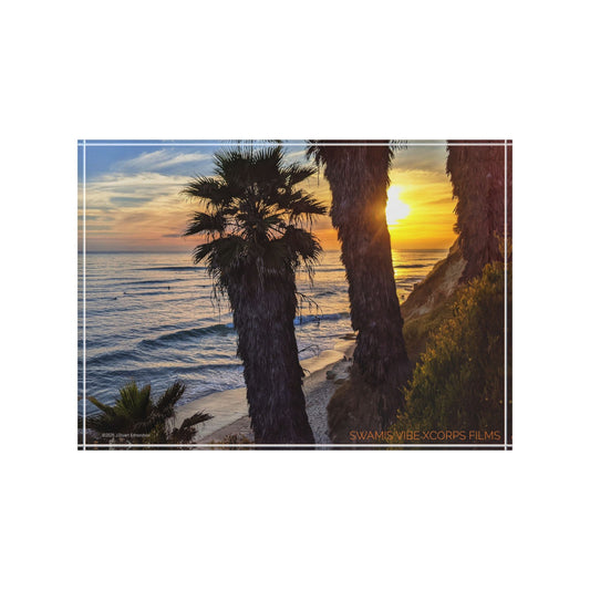 Swamis Vibe Surf and Sunsets 3D Photo Blocks Swamis Palm Tree Surfer Sunset #304 Sunset Photo Block, Coastal Decor, Beach Wall Art, Home Accent, Perfect Gift for Ocean Lovers
