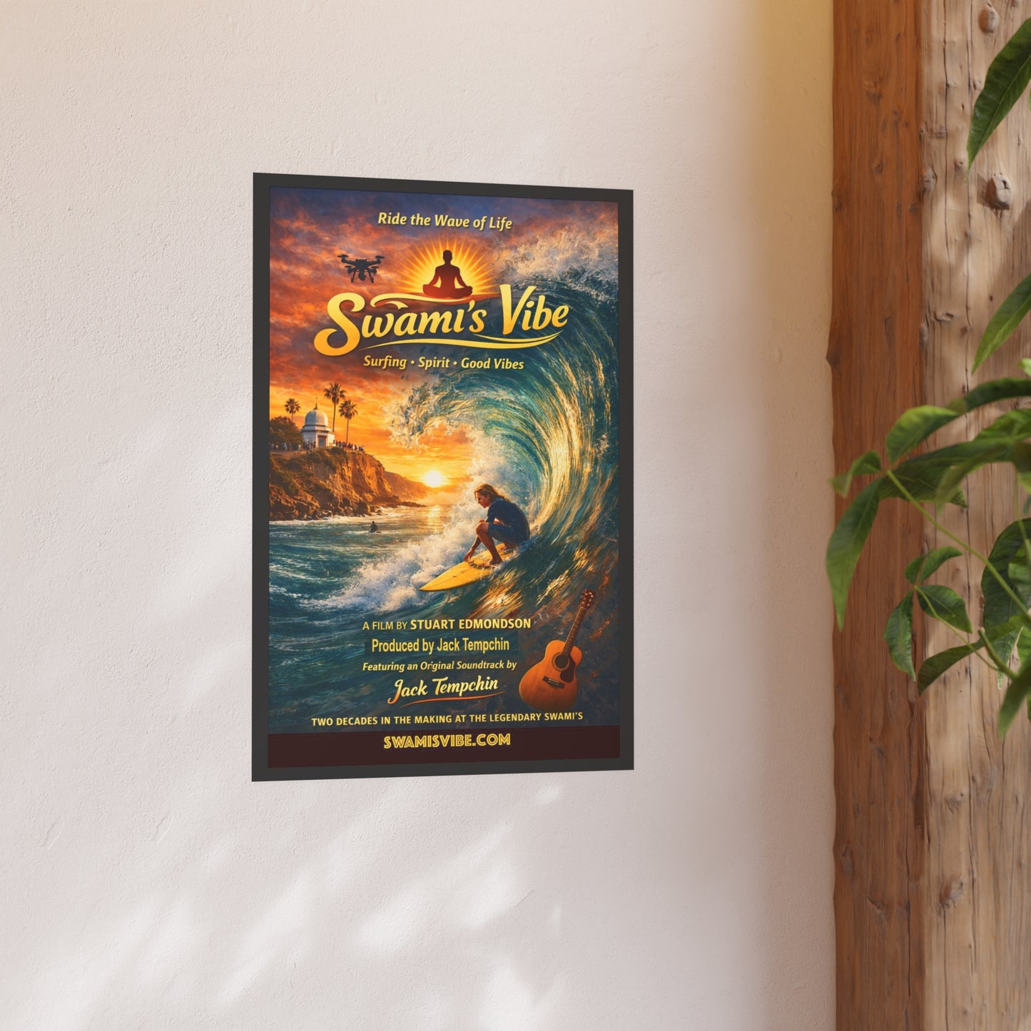Swami's Vibe Surf Film Poster — Surfing • Spirit • Good Vibes' large 20x30 Art Print Poster