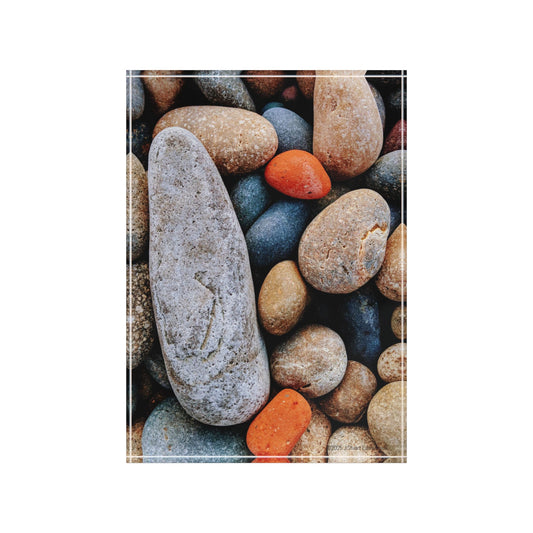 Swamis Vibe Surf and Sunsets Swamis River Rocks #7. Nature-Inspired Photo Block | Rustic Home Decor, Stone Design Display, Photography Gift, Minimalist Wall Art, Nature Lover Decoration