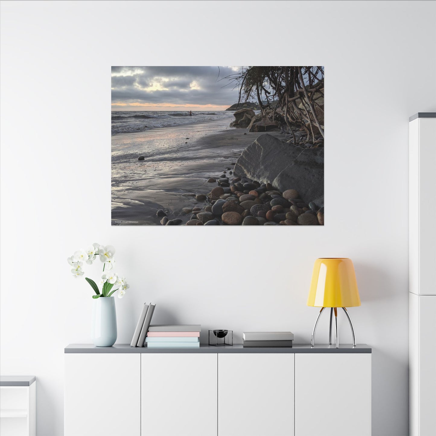 Swamis Vibe Encinitas California JSE Photography Canvas Print #1221 South Swamis Coastal Serenity Matte Canvas Print, Beach Decor, Ocean Wall Art, Nature Photography, Home Office Decoration