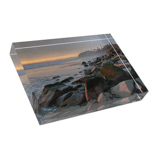 Swamis Vibe Surf and Sunsets Swamis Point at Dusk Acrylic Beach Photo Block, Coastal Decor, Ocean Wall Art, Nature Gift, Beach Lover Keepsake, Home Decoration, Memories Display