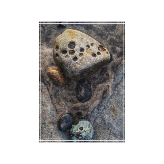 Swamis Vibe Surf and Sunsets 3D Photo Blocks - Swamis Beach Rocks #1253 Nature-Inspired Abstract Photo Block for Home Decor, Stylish Wall Art, Gift for Nature Lovers, Botanical Decor, Unique Home Accents