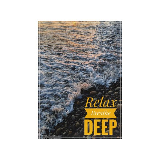 Swamis Vibe Relaxing Photo Block with Inspirational Quote, Home Decor, Gift for Nature Lovers, Desk Accessory, Beach Themed Decoration