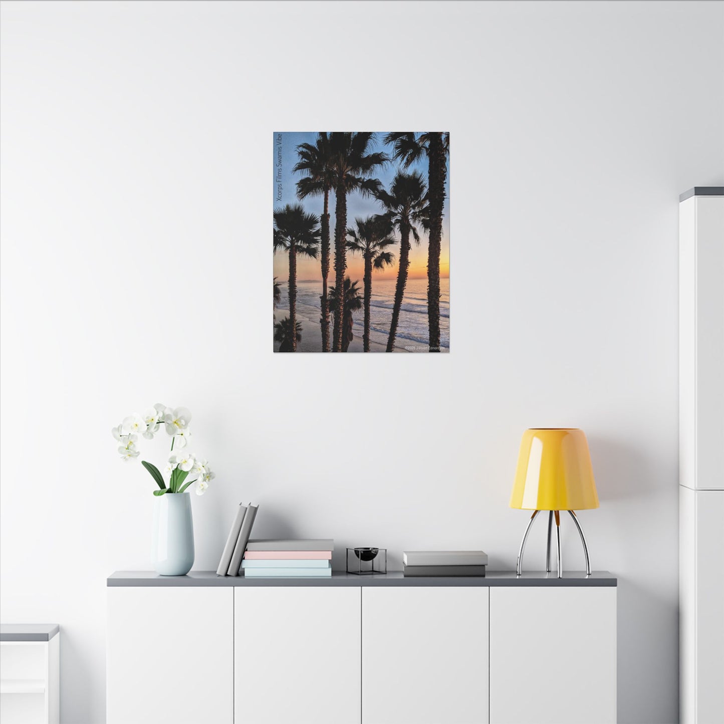 Swamis Vibe Encinitas California JSE Photograph #417 Swamis Park Palm Grove Coastal Sunset Canvas Print, Beach Wall Art, Home Decor, Coastal Decor, Ocean Landscape, Gift for Beach Lovers