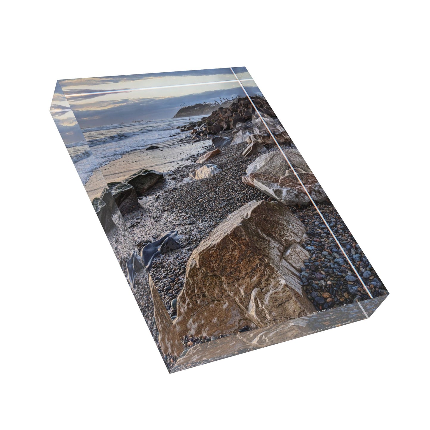 Swamis Vibe Surf and Sunsets Swamis Melted Rocks #3. Scenic Photo Block Decor | Nature Art, Home Decor, Gift for Nature Lovers, Wall Art, Photography Display