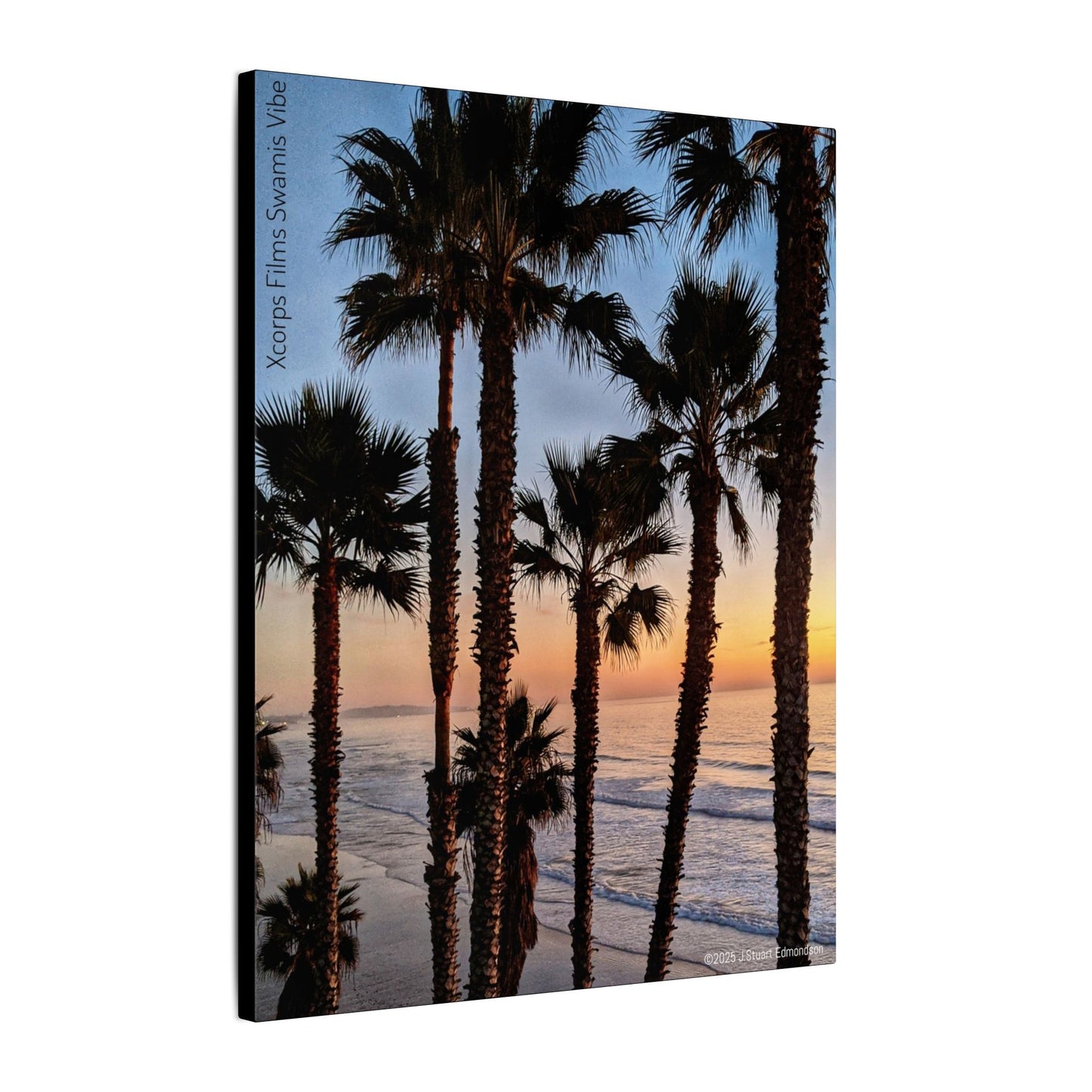 Swamis Vibe Encinitas California JSE Photograph #417 Swamis Park Palm Grove Coastal Sunset Canvas Print, Beach Wall Art, Home Decor, Coastal Decor, Ocean Landscape, Gift for Beach Lovers