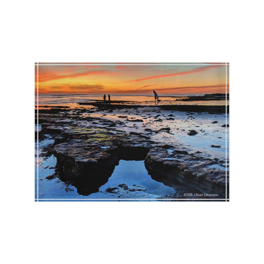 Swamis Vibe Surf and Sunsets Swamis Low Tide Sunset #11. Stunning Photo Block - Landscape Art, Home Decor, Gift for Nature Lovers, Wall Art, Photography Keepsake