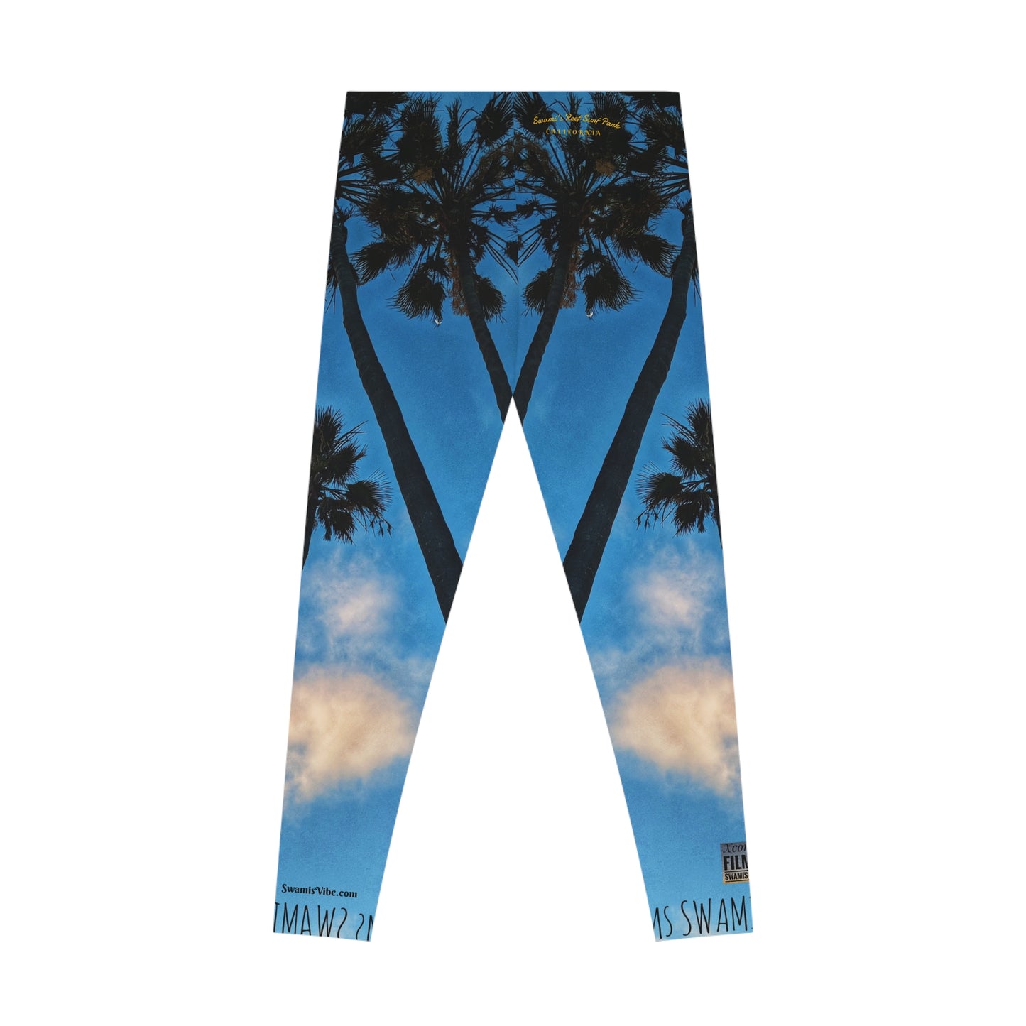 Swamis Vibe Encinitas California JSE Designs Palm Tree Leggings #3. Tropical Palms Leggings - Perfect for Yoga, Beach Days, Summer Vibes, Exercise, and Casual Outings