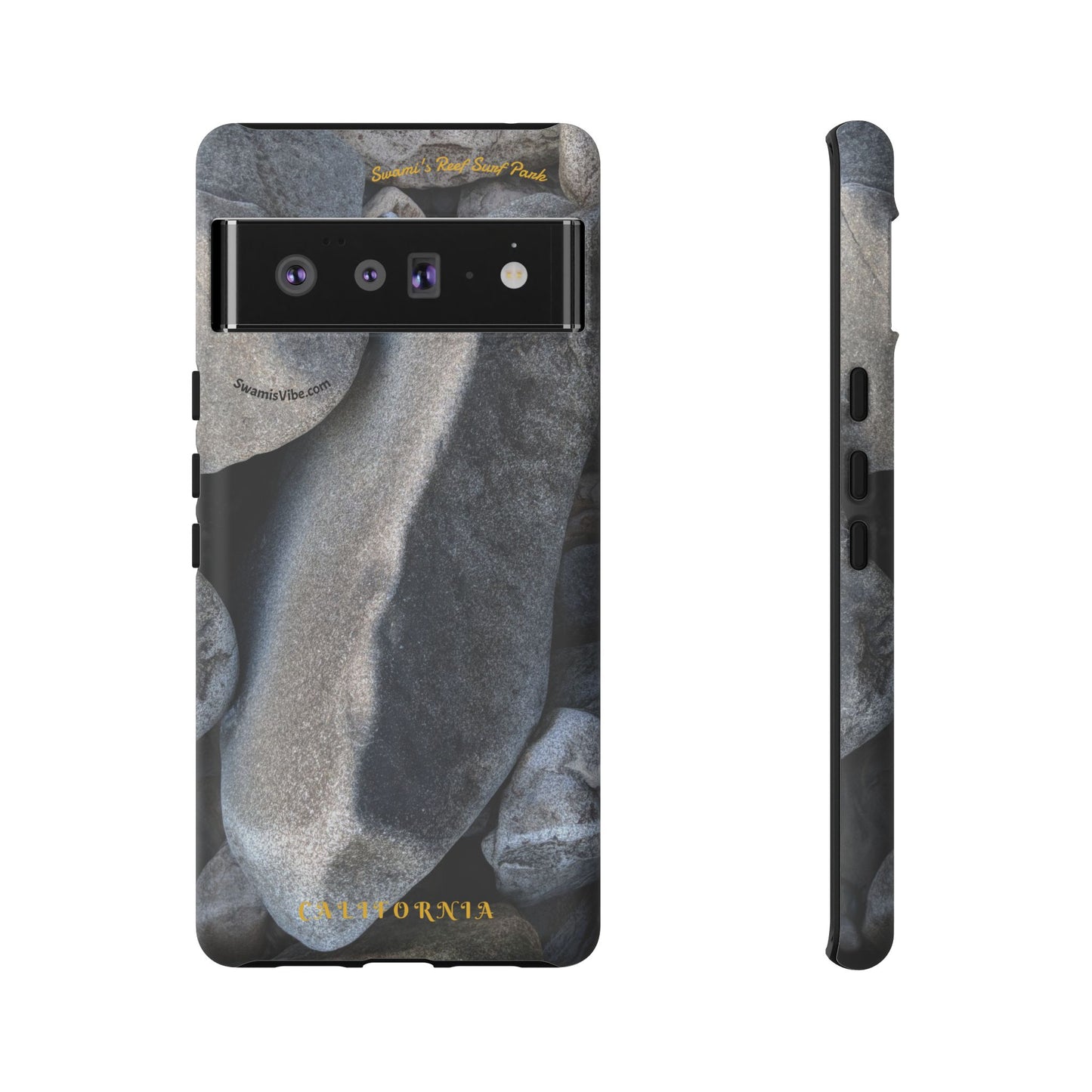 Swamis Vibe Encinitas California JSE Phone Case Designs #3. Swamis Beach Melted Rocks Durable Phone Case with Rock Design, Tough Cases for Outdoorsy Souls, Unique Gift for Nature Lovers, Perfect for Hiking and Adventure