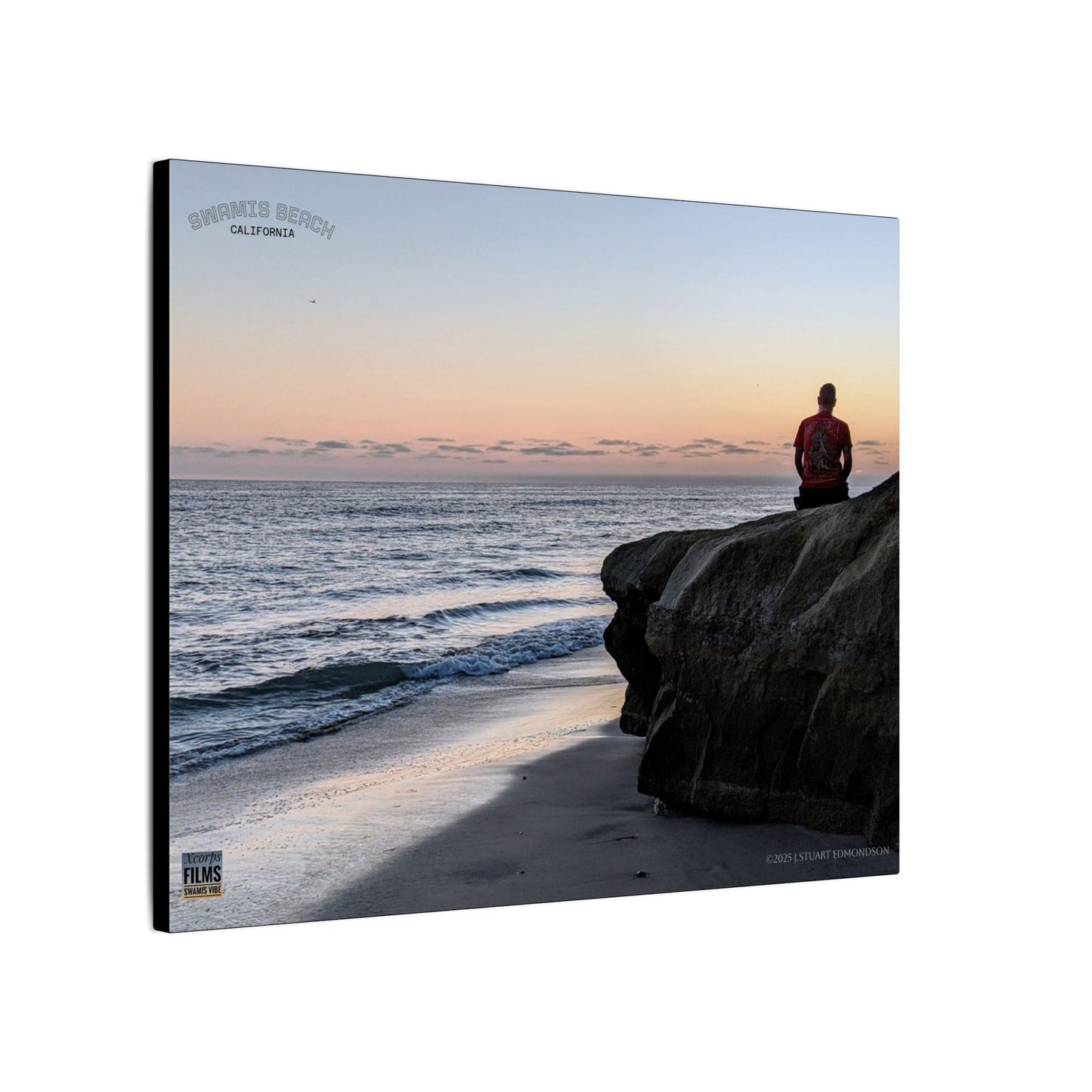 Swamis Vibe Encinitas California JSE Photograph #251 Meditation Serene Beach Canvas Print, Wall Decor, Coastal Art, Home Decor, Nature Wall Art, Perfect Gift for Ocean Lovers