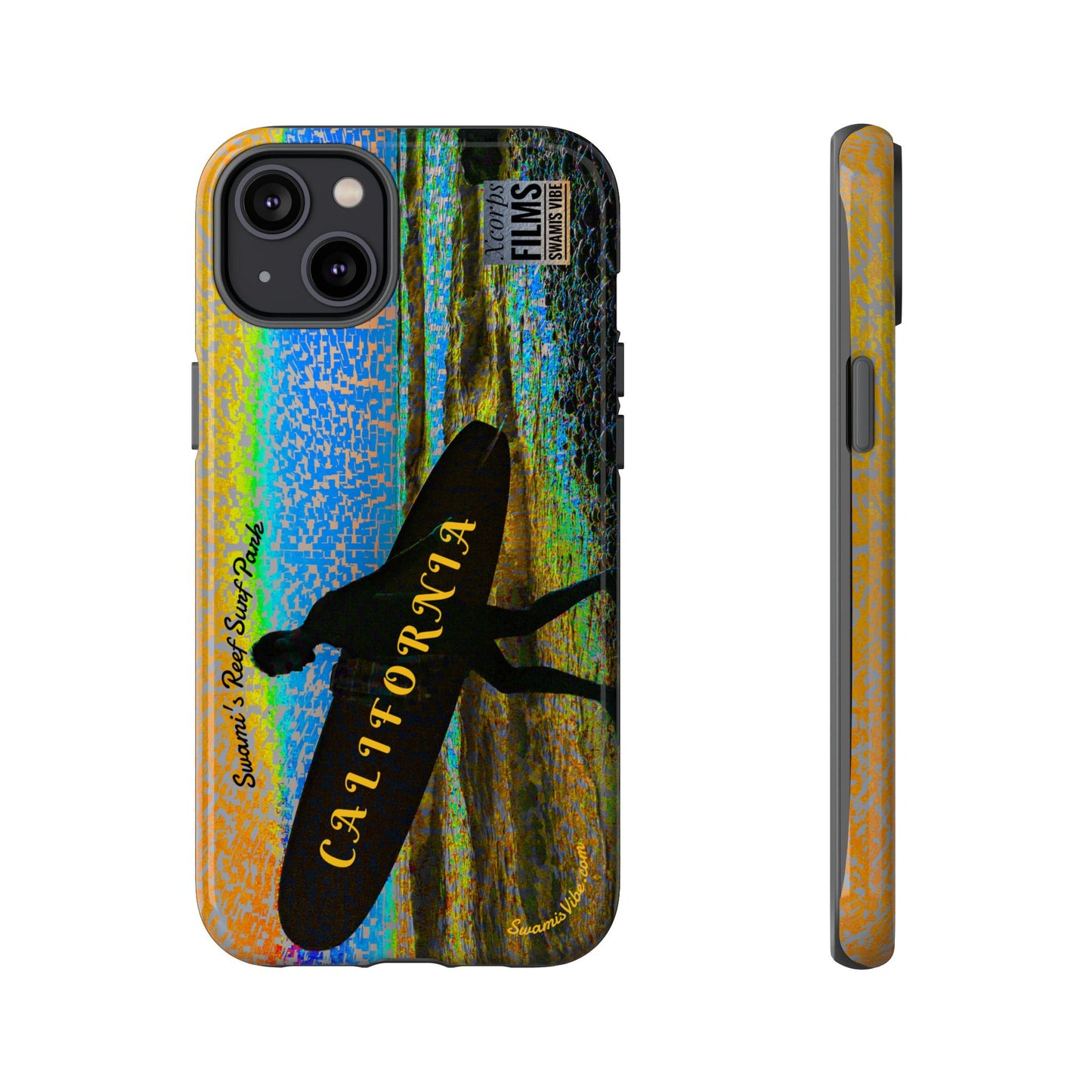 Swamis Vibe Encinitas California JSE Phone Case Designs #1 Swamis Beach Vibe California Surf Phone Case, Tropical Vibes, Ideal for Beach Lovers, Unique Gift for Summer, Vacation Accessories, Trendy Style