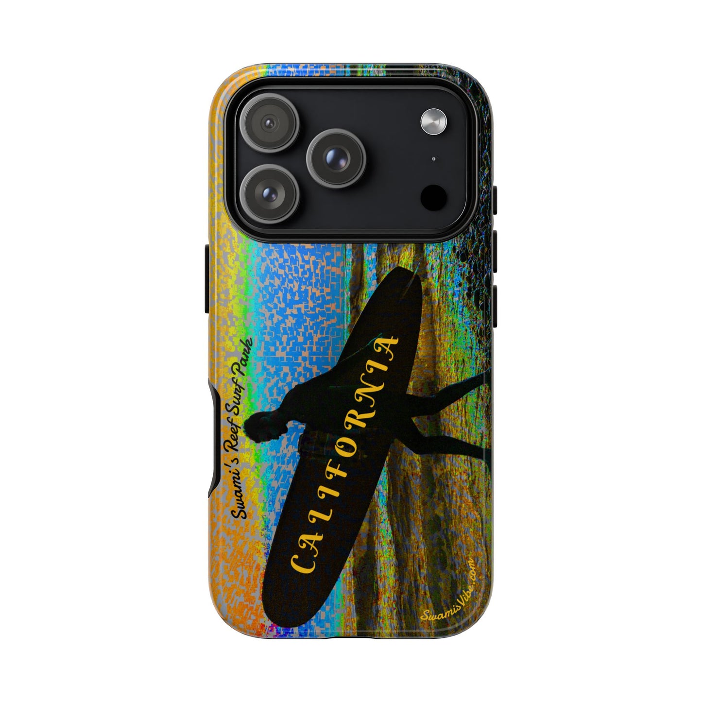 Swamis Vibe Encinitas California JSE Phone Case Designs #1 Swamis Beach Vibe California Surf Phone Case, Tropical Vibes, Ideal for Beach Lovers, Unique Gift for Summer, Vacation Accessories, Trendy Style