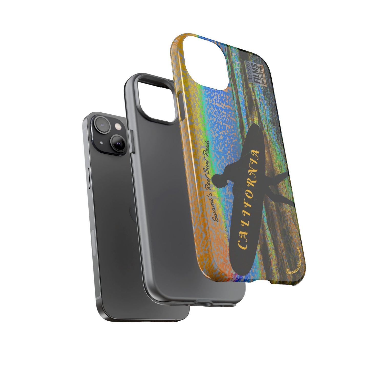 Swamis Vibe Encinitas California JSE Phone Case Designs #1 Swamis Beach Vibe California Surf Phone Case, Tropical Vibes, Ideal for Beach Lovers, Unique Gift for Summer, Vacation Accessories, Trendy Style