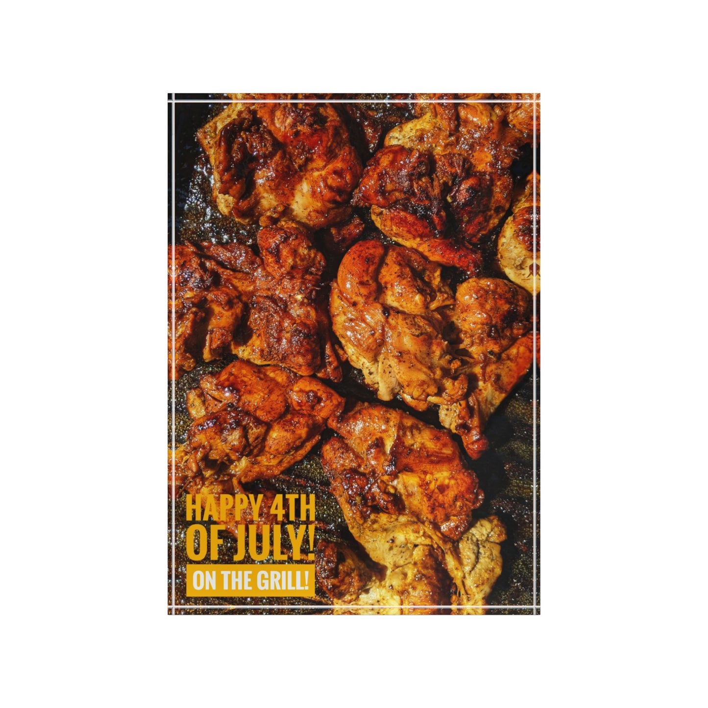 Swamis Vibe Surf and Sunsets Gallery Presents Happy 4th Of July BBQ Grill Photo Block 4th of July Photo Block, Decorative BBQ Display, Holiday Decor, Red White and Blue, Grilling Gift, Patriotic Kitchen Art