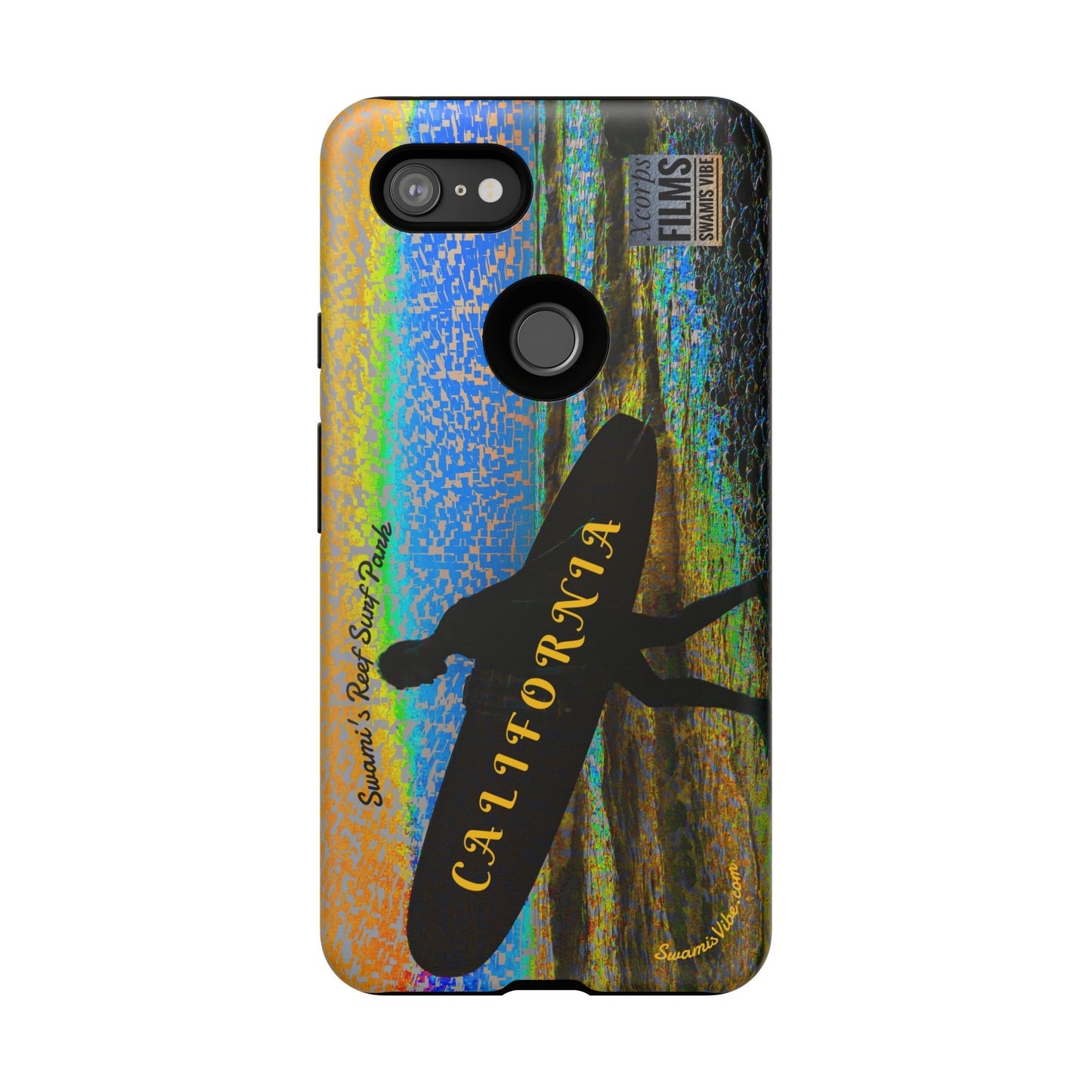 Swamis Vibe Encinitas California JSE Phone Case Designs #1 Swamis Beach Vibe California Surf Phone Case, Tropical Vibes, Ideal for Beach Lovers, Unique Gift for Summer, Vacation Accessories, Trendy Style
