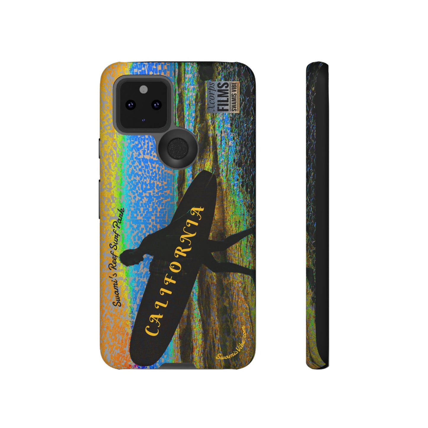 Swamis Vibe Encinitas California JSE Phone Case Designs #1 Swamis Beach Vibe California Surf Phone Case, Tropical Vibes, Ideal for Beach Lovers, Unique Gift for Summer, Vacation Accessories, Trendy Style