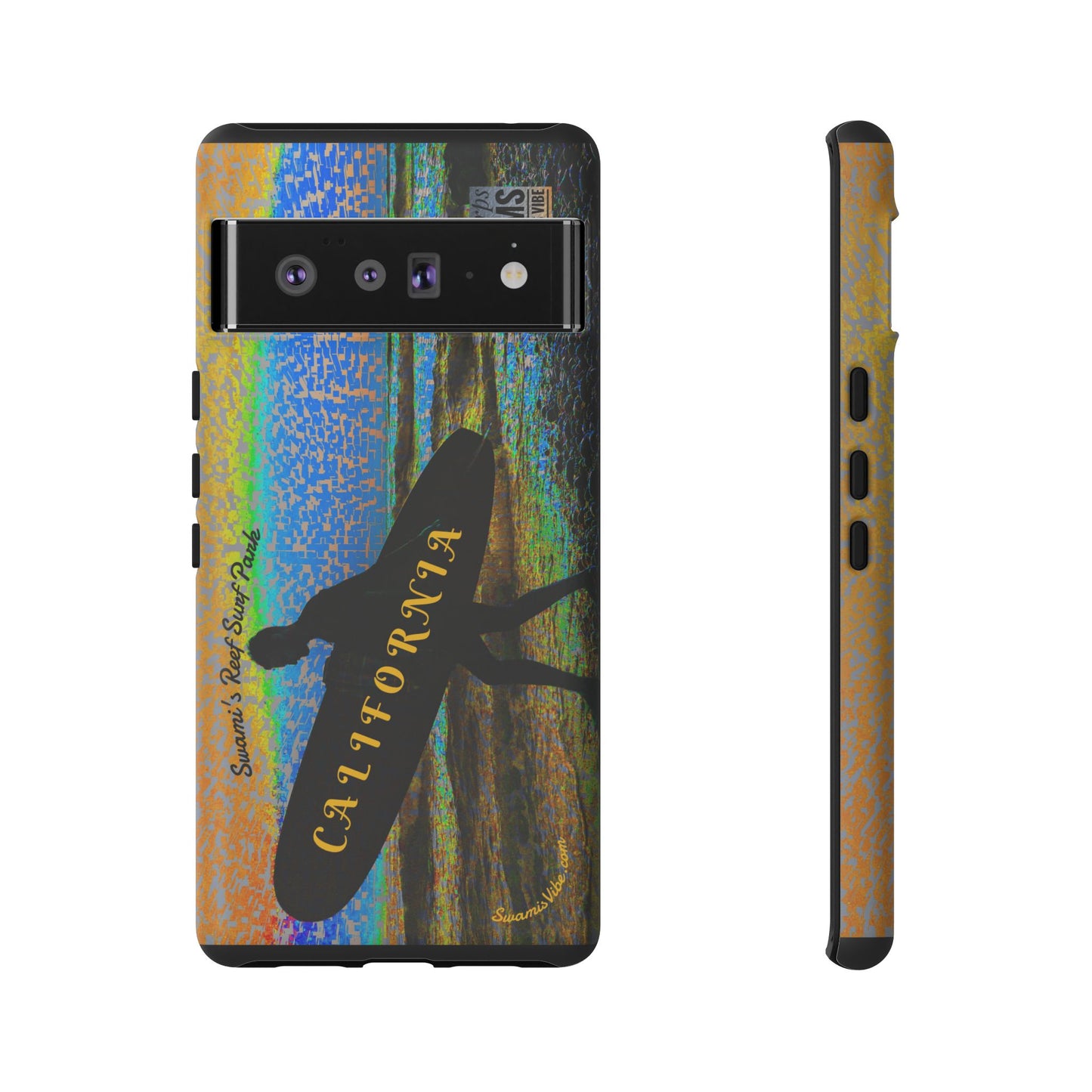 Swamis Vibe Encinitas California JSE Phone Case Designs #1 Swamis Beach Vibe California Surf Phone Case, Tropical Vibes, Ideal for Beach Lovers, Unique Gift for Summer, Vacation Accessories, Trendy Style