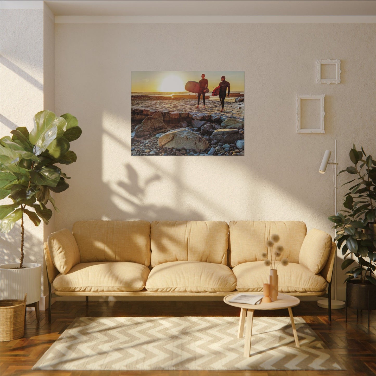 Swamis Vibe Encinitas California JSE Photograph #336 Surfers Walking On Swamis Reef Surfing Sunset Canvas Wall Art, Coastal Decor, Beach Lover Gift, Surf Art, Ocean Vibes, Home Wall Decor