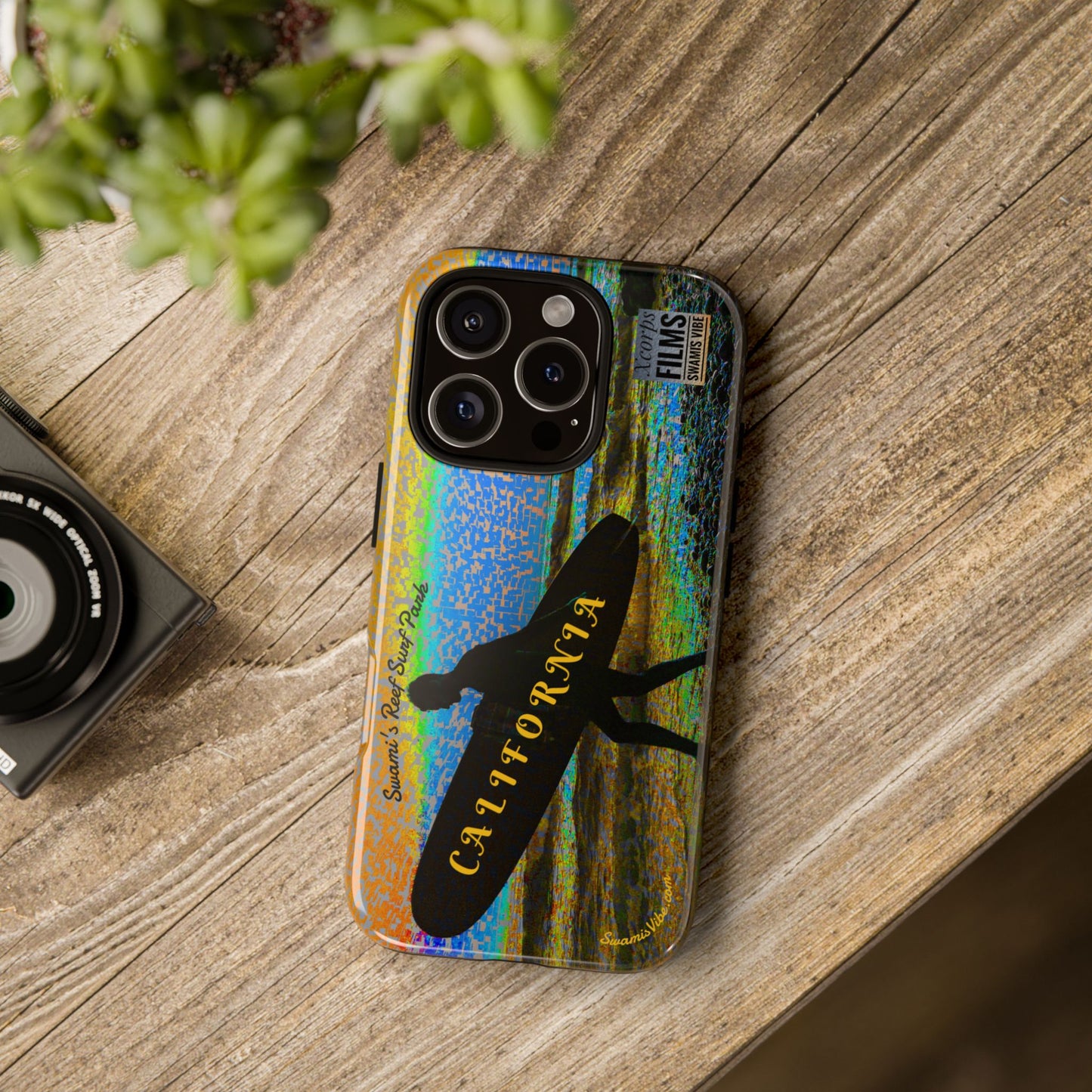 Swamis Vibe Encinitas California JSE Phone Case Designs #1 Swamis Beach Vibe California Surf Phone Case, Tropical Vibes, Ideal for Beach Lovers, Unique Gift for Summer, Vacation Accessories, Trendy Style