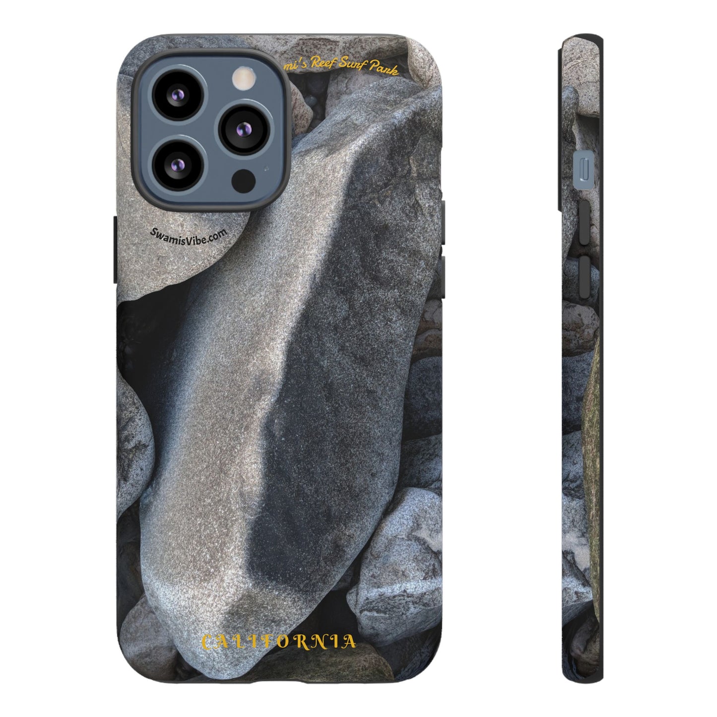 Swamis Vibe Encinitas California JSE Phone Case Designs #3. Swamis Beach Melted Rocks Durable Phone Case with Rock Design, Tough Cases for Outdoorsy Souls, Unique Gift for Nature Lovers, Perfect for Hiking and Adventure