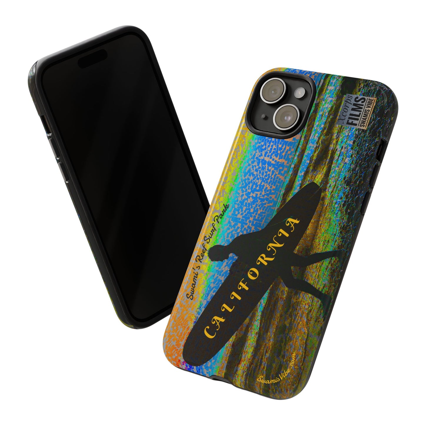 Swamis Vibe Encinitas California JSE Phone Case Designs #1 Swamis Beach Vibe California Surf Phone Case, Tropical Vibes, Ideal for Beach Lovers, Unique Gift for Summer, Vacation Accessories, Trendy Style